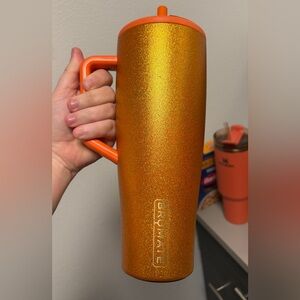 Brumate “Showtime” Orange Glitter Tumbler